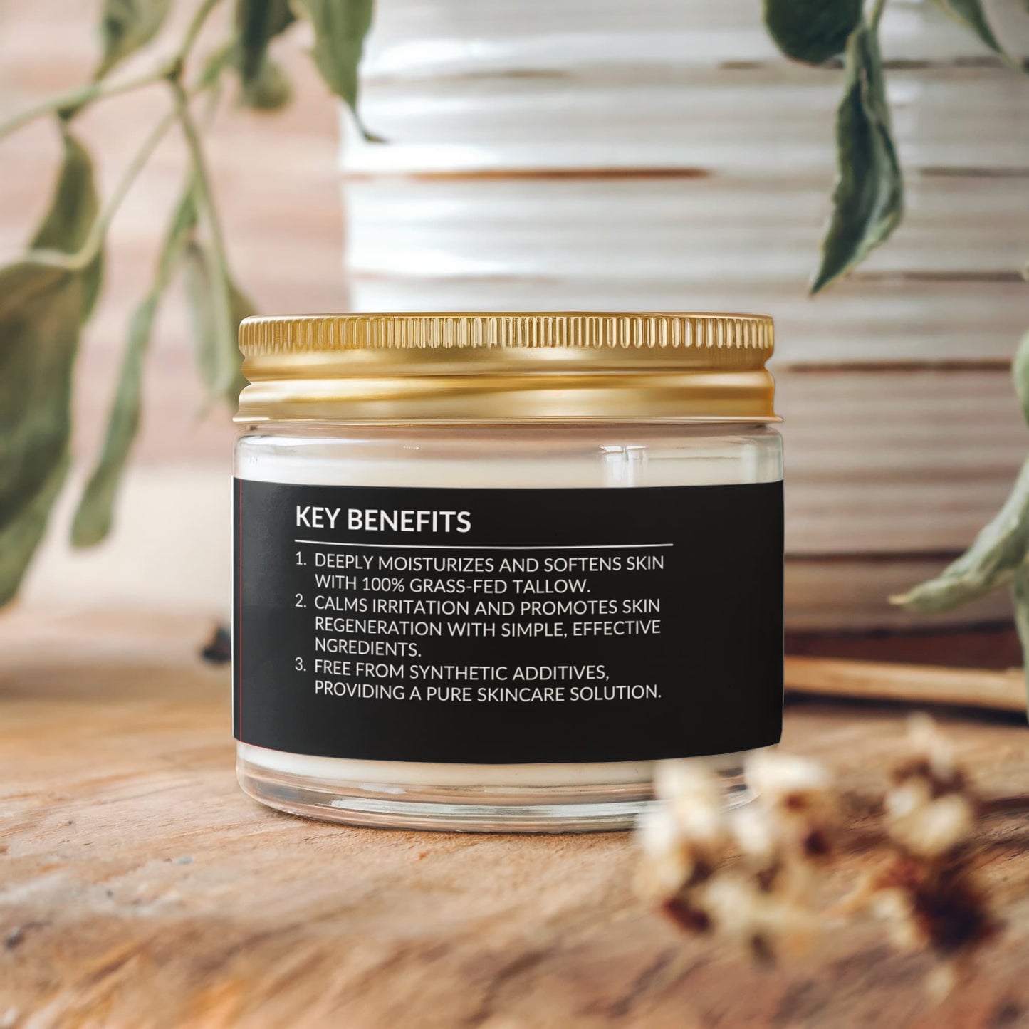 Whipped Grass-Fed Tallow Balm with Vanilla Bean